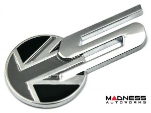 Jaguar Custom Emblem - S Sport - Chrome Finish - Black/ Grey Union Jack